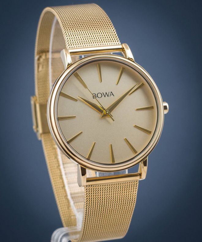Годинник Жіночий BOWA Praha Full-Gold Mesh 38 PH384-44-184M