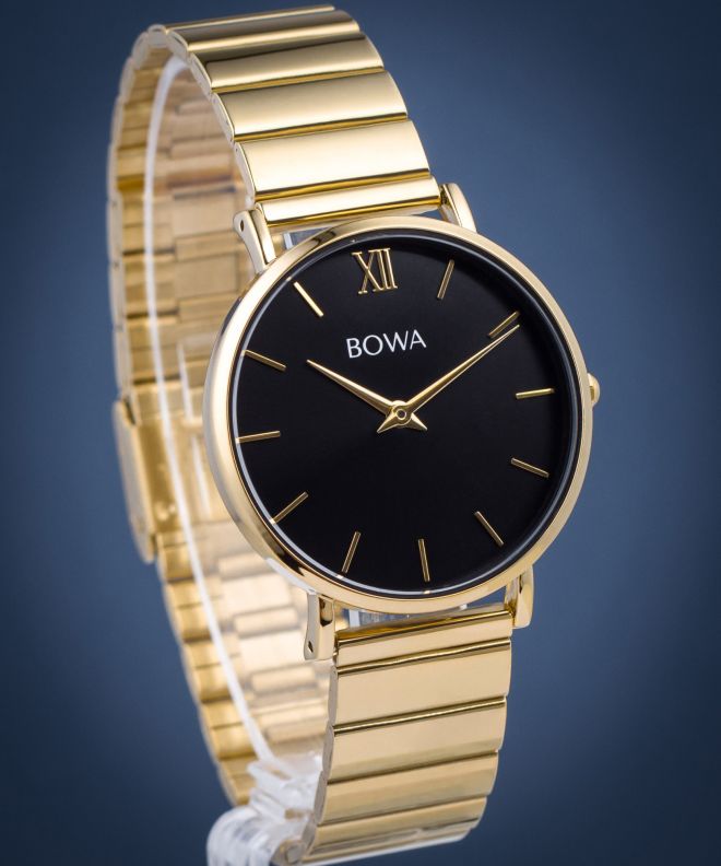 Годинник Жіночий BOWA London Black-Gold Steel 33 LO334-14-164S
