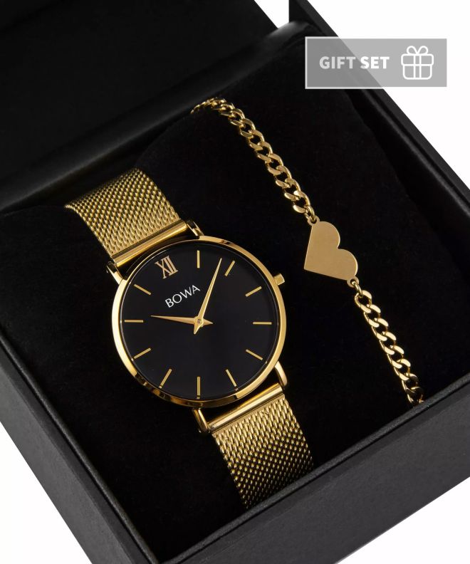 BOWA London Black-Gold 33 Gift Set (годинник + браслет) LO334-14-164M-419-02