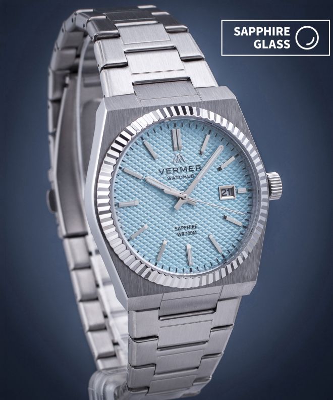 Годинник Чоловічий VERMER Caspian Blue Silver Steel CS405-95P-275