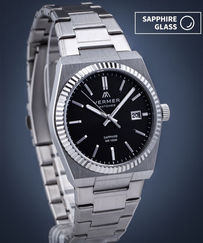 Годинник Чоловічий VERMER Caspian Black Silver Steel CS405-15-275