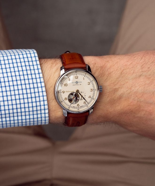 Годинник Чоловічий Zeppelin Mediterranee Open Heart Automatic 9666-5
