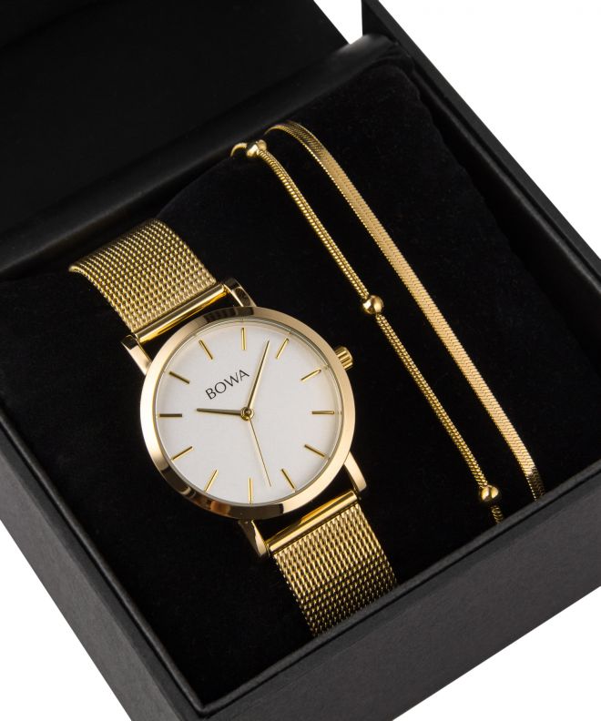 BOWA Tokyo White-Gold Mesh 33 Gift Set (годинник + браслет) TO334-24-164M-419-01