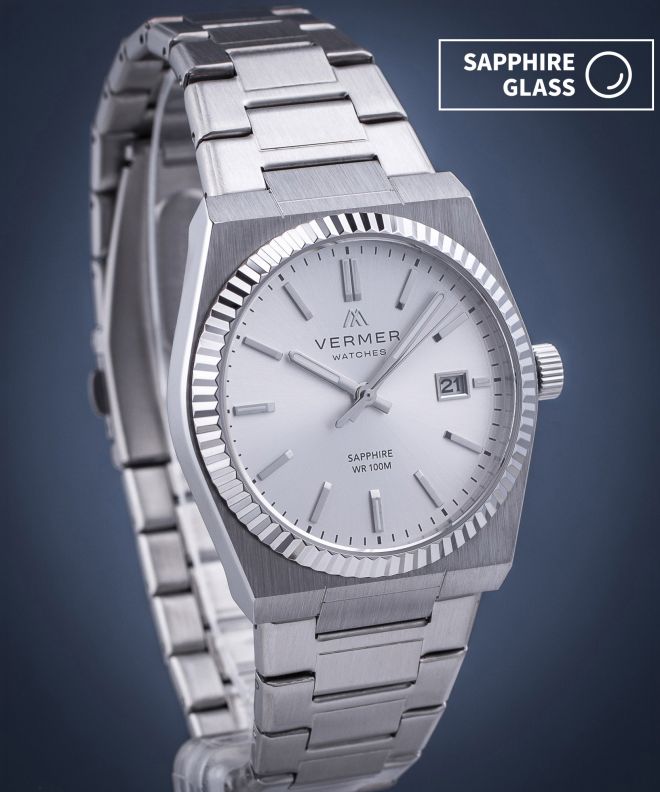 Годинник Чоловічий VERMER Caspian Full Silver Steel CS405-55-275