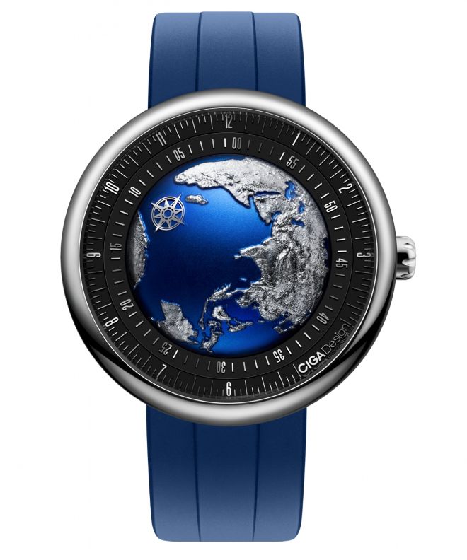 Годинник Чоловічий Ciga Design U Series Blue Planet II Automatic GPHG 2021 Titanium U033-TU02-W6U