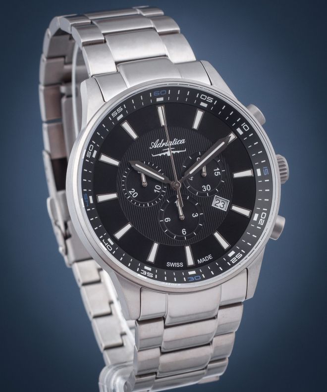 Годинник Чоловічий Adriatica Titanium Chronograph A8281.4114CH1