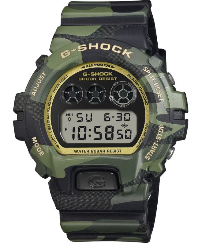 Годинник Чоловічий G-SHOCK 6900 Series Bold Camo Series - Camo And Gold DW-6900CMG-3ER