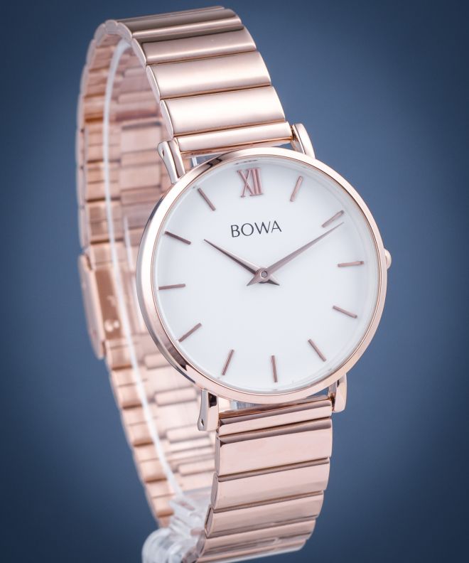 Годинник Жіночий BOWA London White Rose-Gold Steel LO337-27-167S