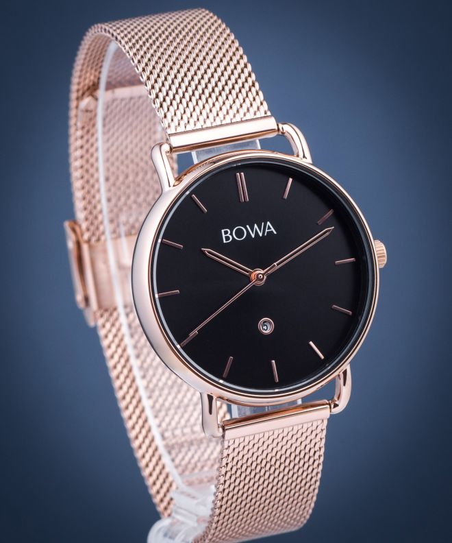 Годинник Жіночий BOWA Milan Black Rose-Gold Mesh 34 MI347-17-167M