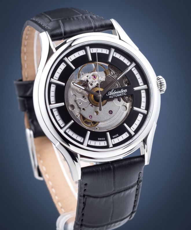 Годинник Чоловічий Adriatica Skeleton Automatic A2804.5214WAS