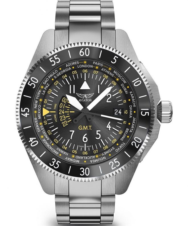 Годинник Чоловічий Aviator Airacobra GMT V.1.37.0.307.5