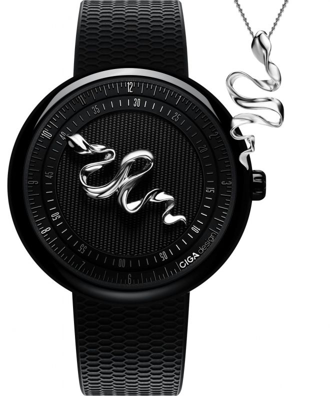 Годинник Чоловічий Ciga Design Legend of Serpent Automatic Silver 925 Edition GPHG 2021 SET U037-BB02-W6B