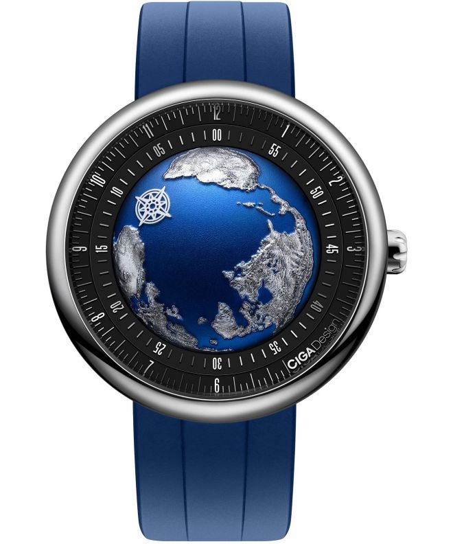 Годинник Чоловічий Ciga Design U Series Blue Planet II Atlantic Automatic GPHG 2021 U039-SU01-W6U