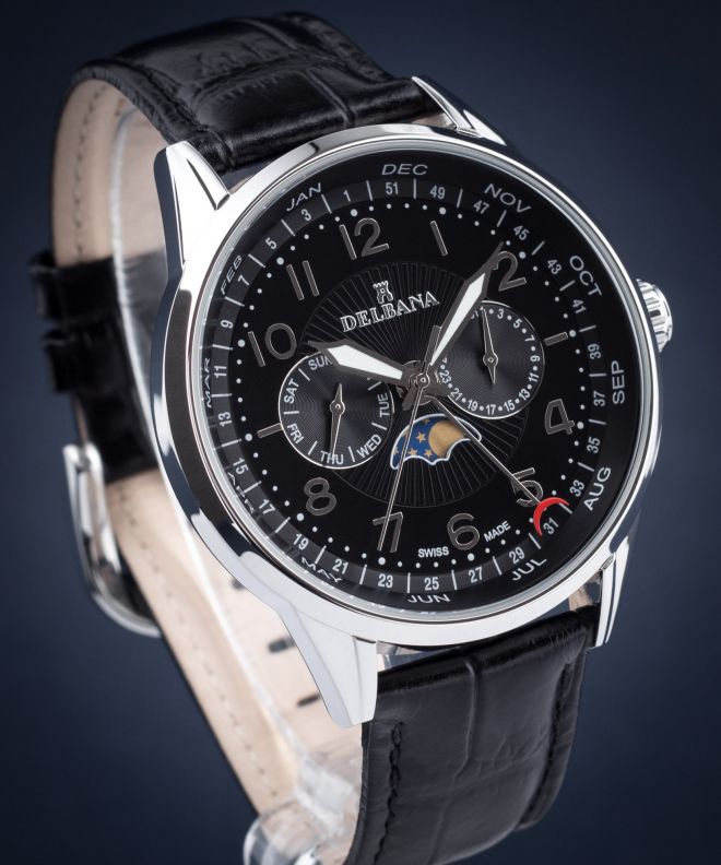 Годинник Чоловічий Delbana Retro Moonphase 41601.646.6.034