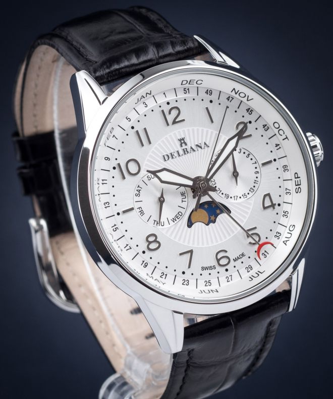 Годинник Чоловічий Delbana Retro Moonphase 41601.646.6.064
