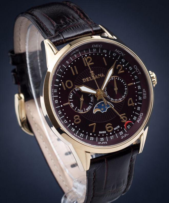Годинник Чоловічий Delbana Retro Moonphase 42601.646.6.104