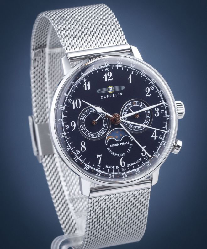 Годинник Чоловічий Zeppelin Hindenburg Moonphase 7036M-3