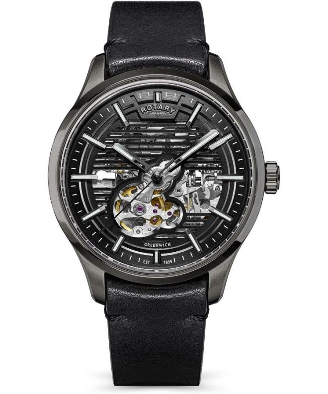 Годинник Чоловічий Rotary Greenwich Automatic Skeleton RGS10078/04