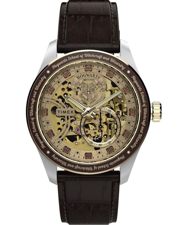 Годинник Чоловічий Timex Harry Potter X Waterbury 39mm Leather Strap Automatic Skeleton TW2Y75500