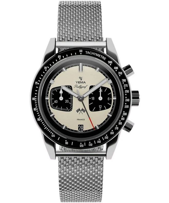 Годинник Чоловічий Yema Rallygraf Panda Chronograph YMHF1580-BM