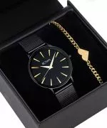 Годинник Жіночий BOWA Praha Black-Gold Mesh 38 Gift Set