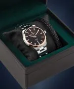 Годинник Чоловічий DESTELL Aries Black Silver Steel Sapphire Gift Set