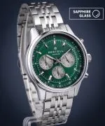 Годинник Чоловічий DESTELL Circinus Green Silver Chrono Steel Sapphire