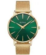Годинник Жіночий BOWA Praha Green-Gold Mesh 38