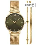 BOWA London Green-Gold Mesh 33 Gift Set (годинник + браслет)