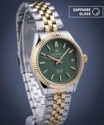 Годинник Жіночий VERMER Ionian Lady Green Silver-Gold Steel