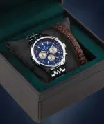 Годинник Чоловічий DESTELL Circinus Blue Silver Steel Chrono Sapphire Gift Set