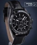 Годинник Чоловічий VERMER Tasman Full Black Leather Chrono