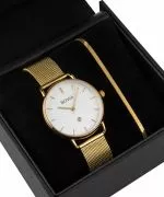 BOWA Milan White-Gold Mesh 34 Gift Set (годинник + браслет)