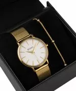 BOWA Praha Silver-Gold Mesh 38 Gift Set (годинник + браслет)