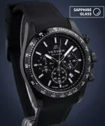 Годинник Чоловічий VERMER Tasman Black Silver-Tone Silicone Chrono