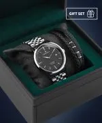 Годинник Чоловічий DESTELL Pictor Black Silver Steel Sapphire Gift Set