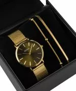 BOWA New York Petite Green-Gold Mesh 34 Gift Set (годинник + браслет)