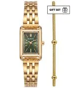 Годинник Жіночий BOWA Paris Green-Gold Steel 20 Gift Set