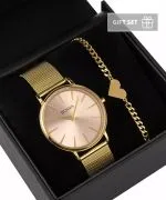 BOWA Praha Pink-Gold Mesh 38 Gift Set (годинник + браслет)