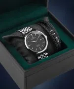 Годинник Чоловічий DESTELL Pictor Black Silver Steel Sapphire Gift Set