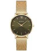Годинник Жіночий BOWA London Green-Gold Mesh 33