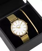 Годинник Жіночий BOWA Praha White-Gold Mesh 38 Gift Set