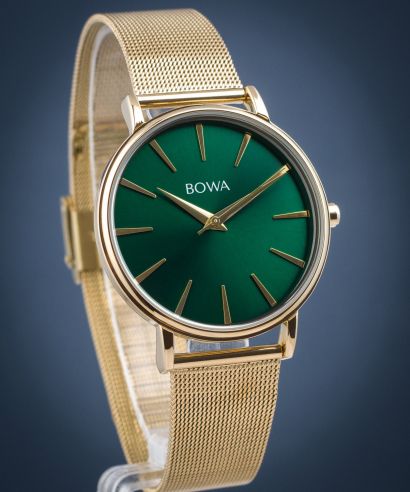 Годинник Жіночий BOWA Praha Green-Gold Mesh 38