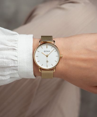 Годинник Жіночий BOWA Milan White-Gold Mesh 34