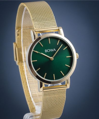 Годинник Жіночий BOWA Tokyo Green Gold Mesh 33