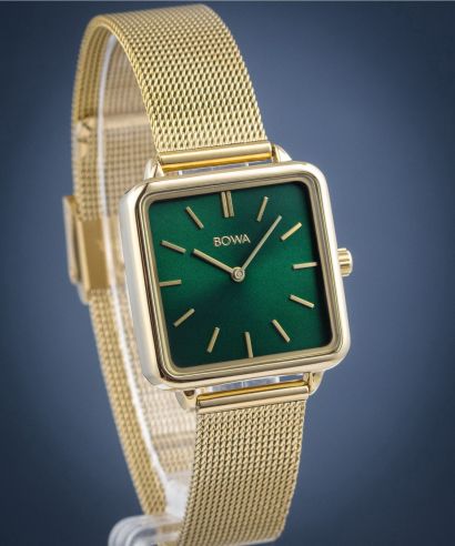 Годинник Жіночий BOWA Vienna Green Gold Mesh 29