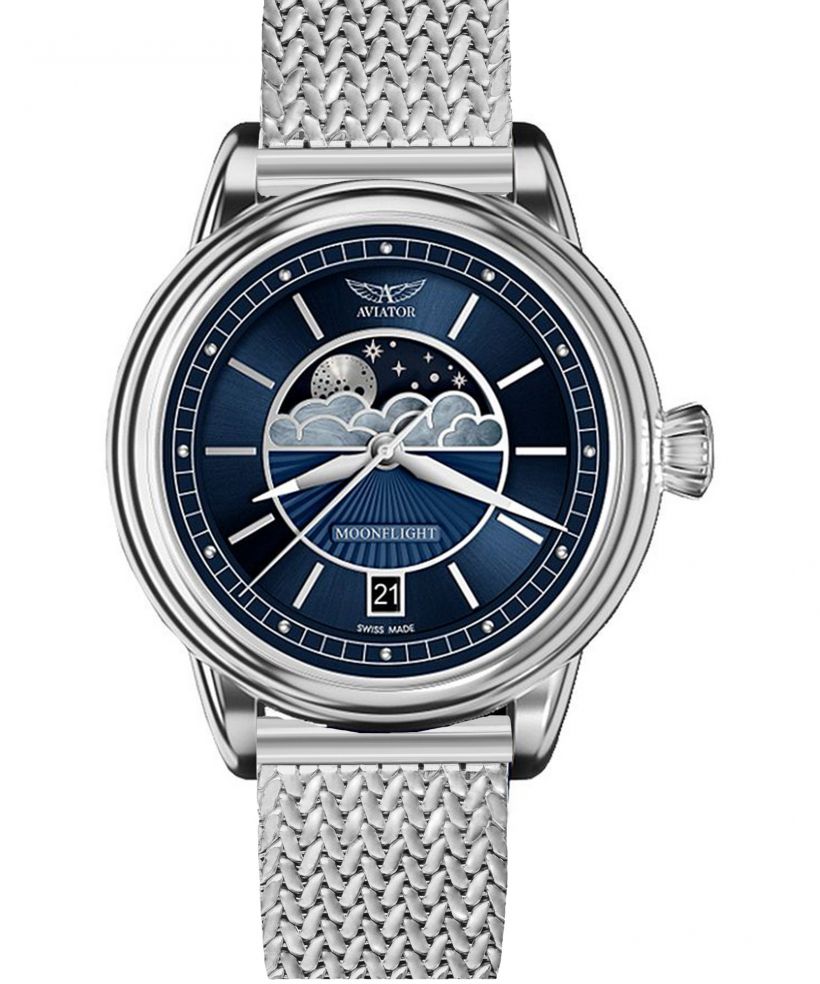 Годинник Жіночий Aviator Moonflight + bransoleta Morellato