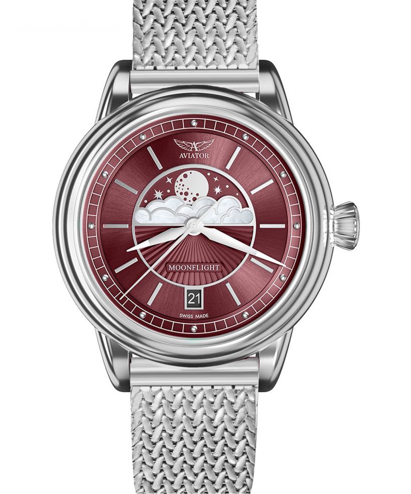 Годинник Жіночий Aviator Douglas Moonflight + bransoleta Morellato
