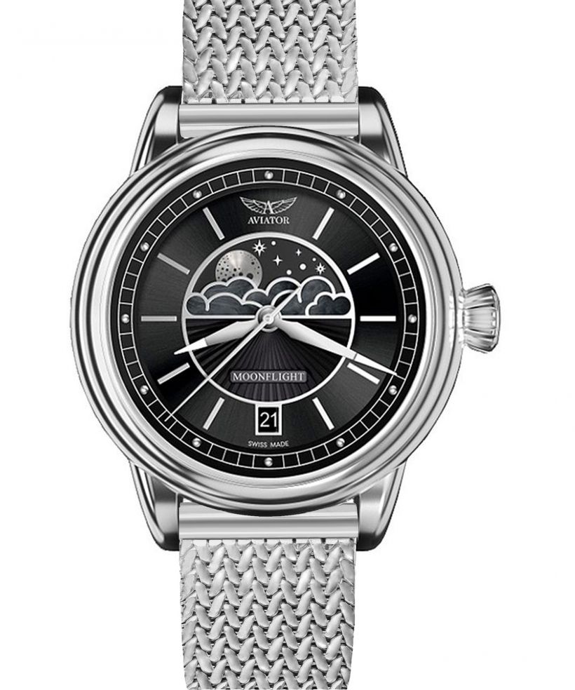 Годинник Жіночий Aviator Moonflight + bransoleta Morellato