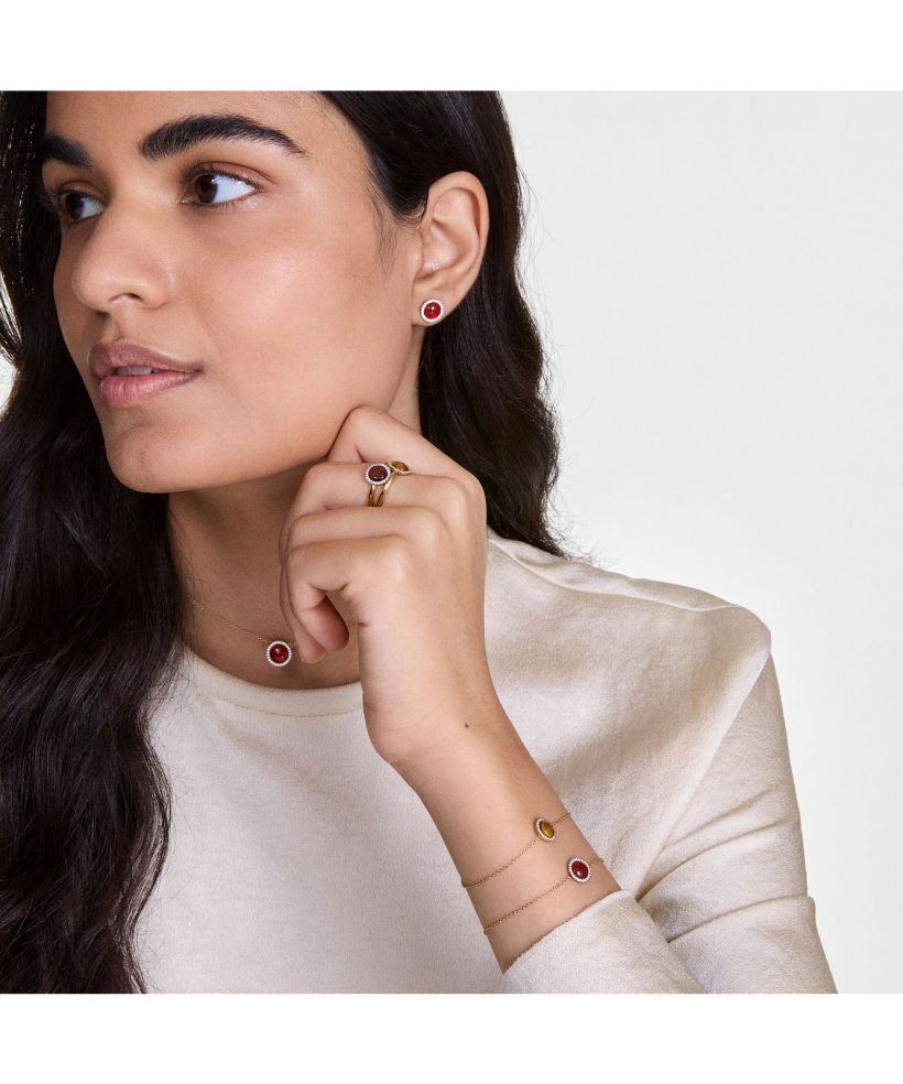 Браслет Daniel Wellington Audrey Red Agathe Gold